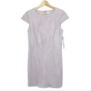 NWT Kensie Suede Sheath Mini Dress Cap Sleeves Lilac Sz S